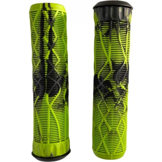 Набор TECH TEAM грипсы 2шт с барендами BL 115/S22, Black-Green NN009875